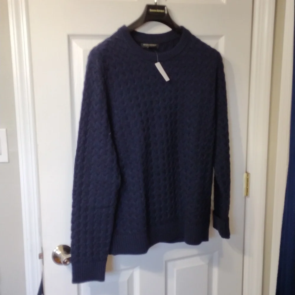 Banana Republic Organic 100% Cotton Cable Knit Crew Neck Sweater